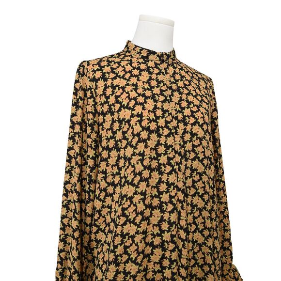 Scotch & Soda Floral Midi Dress Boho Fall Print M Mod 70s Hippie 60s - Picture 4 of 11